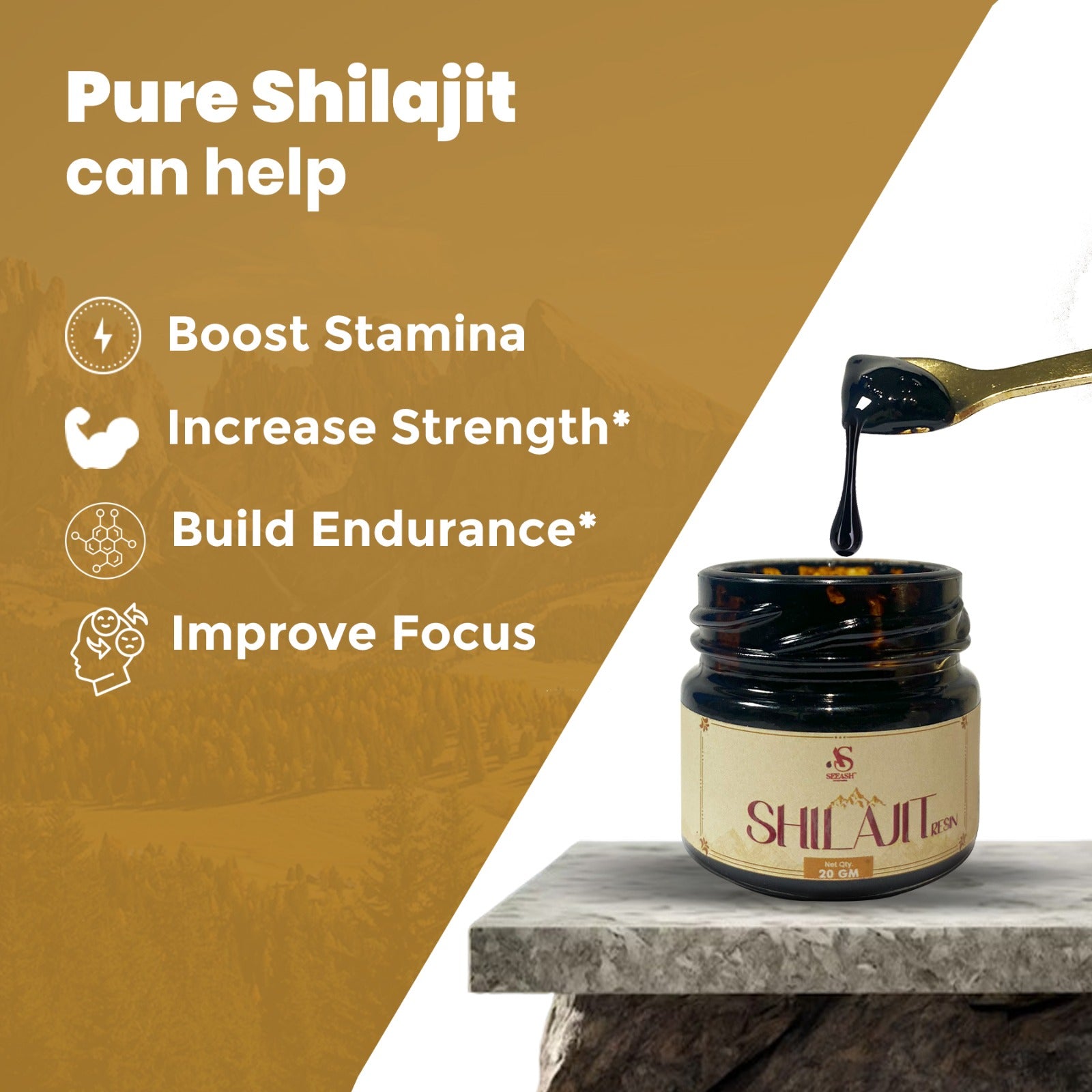 Seeash Shilajeet Resin
